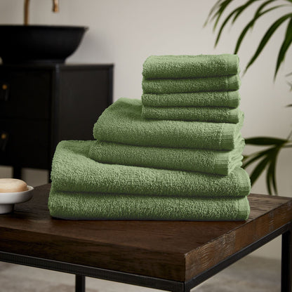 Catherine Lansfield Quick Dry Sage Green Towel and Sheet