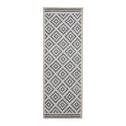 Coral H1058 Grey Modern Washable Rug