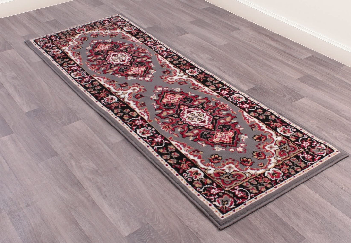 Traditional Poly Lancashire Grey Rugs