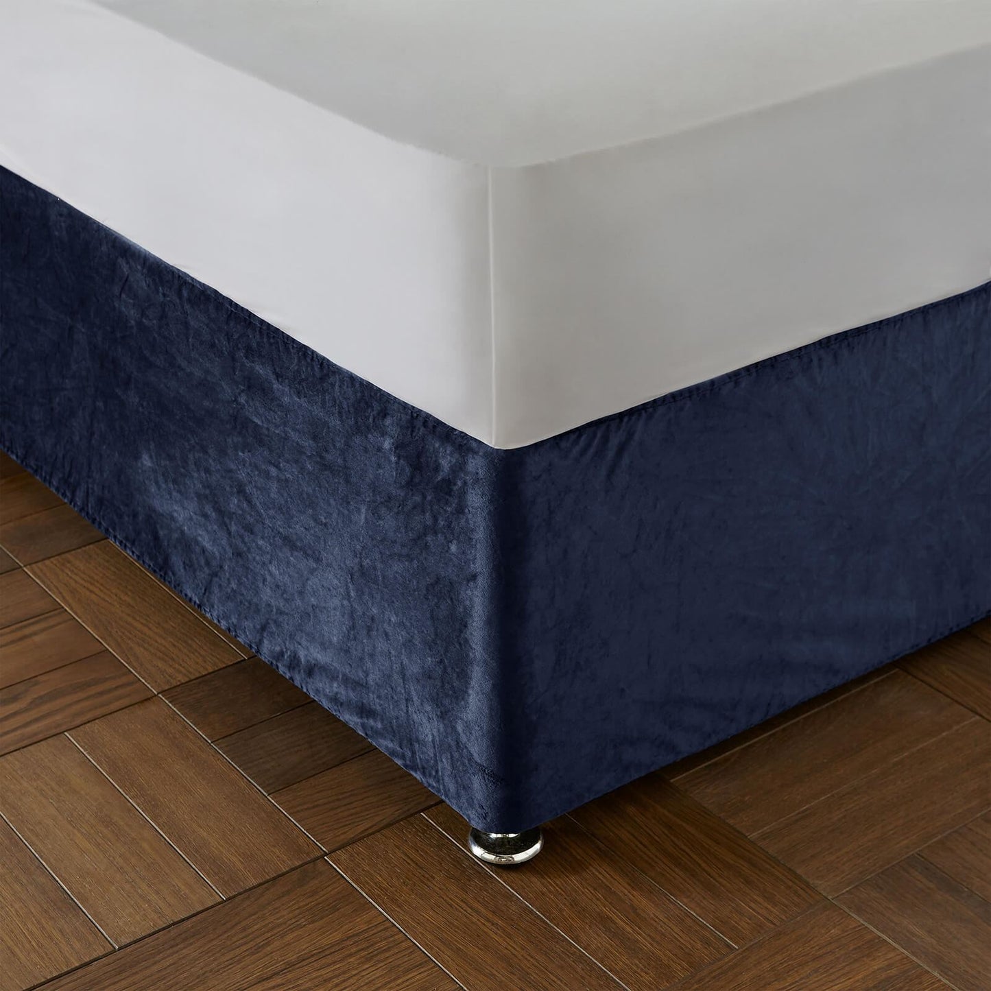 Kingsley Matt Velvet Navy Divan Base Wrap