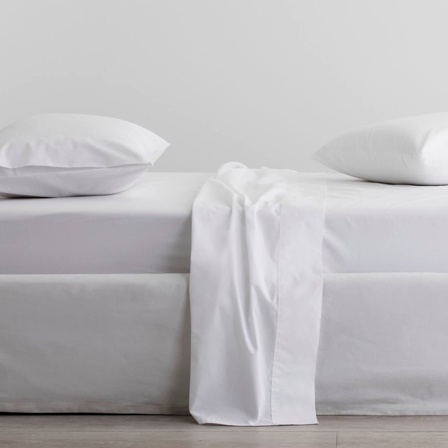 300TC Organic Percale Snow Flat Sheet