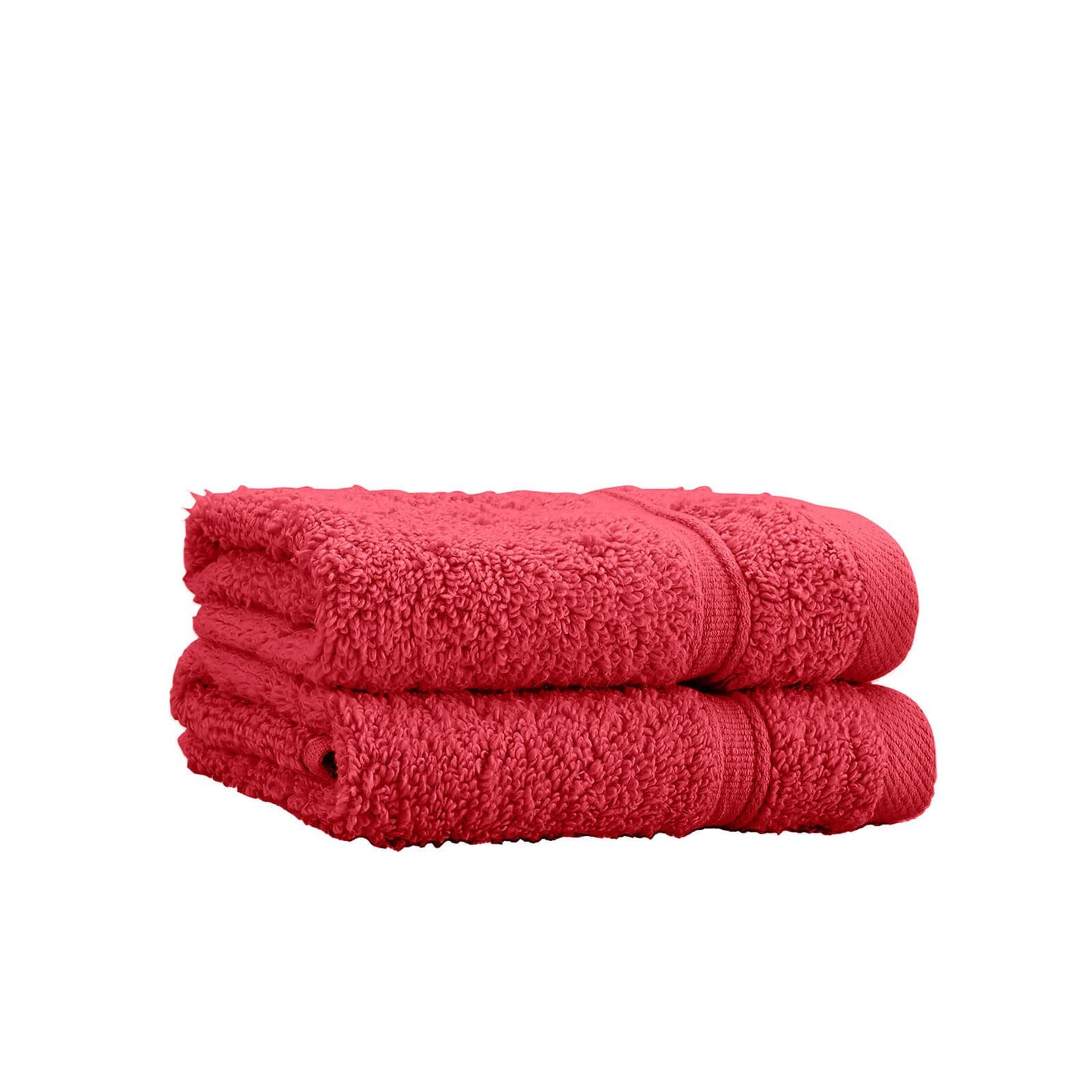 Zero Twist Red Bath Sheet Pair