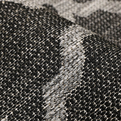 Flatweave Gel Trellis Black Rug