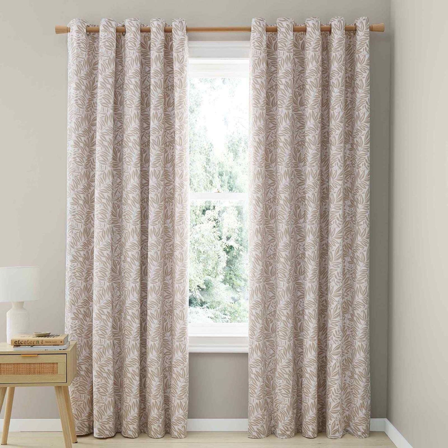 Sorrel Leaf Natural Curtains Two Panels - 66x90 Inch