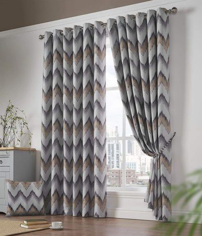 Oslo Ochre Eyelet Curtains