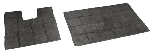 Tile Charcoal Bath Pedestal Mat