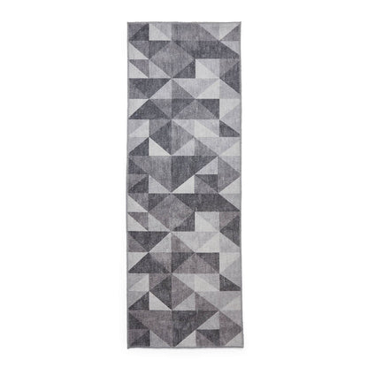 Coral H1057 Grey Modern Washable Rug