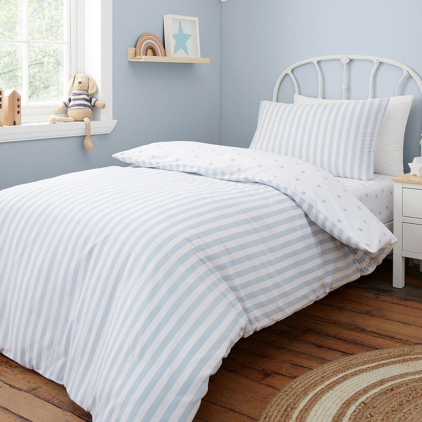 Bianca Mini Star & Stripes Blue Duvet Cover Set