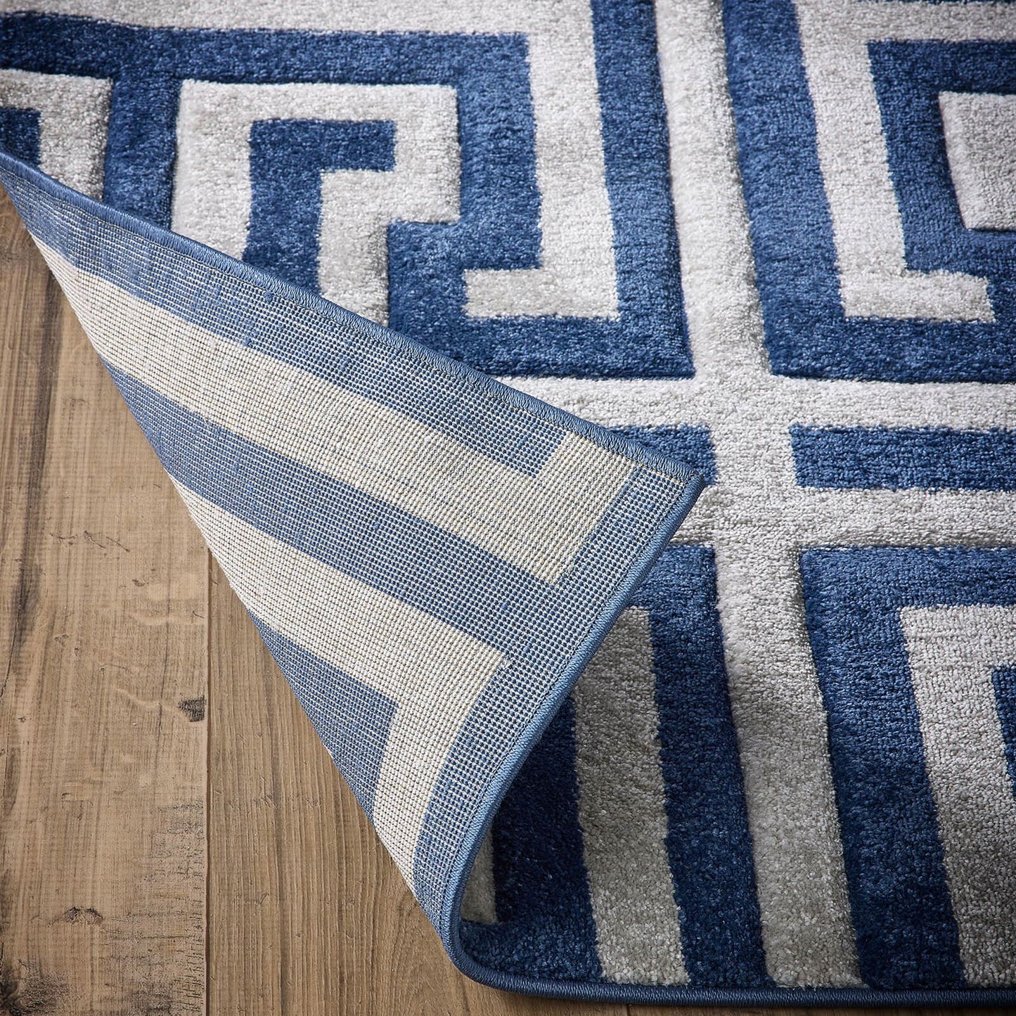 Origins Greek Key Navy/Grey Rug