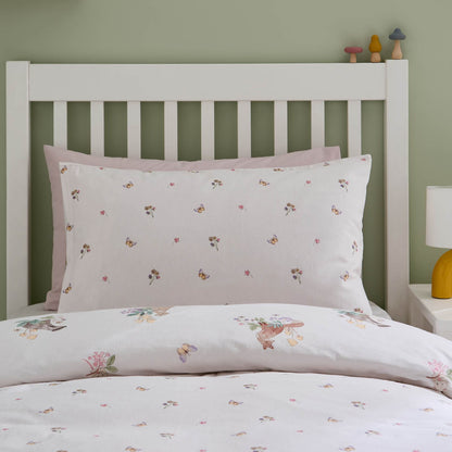 Catherine Lansfield Forest Friends Print Reversible Cotton Duvet Cover Set Cream