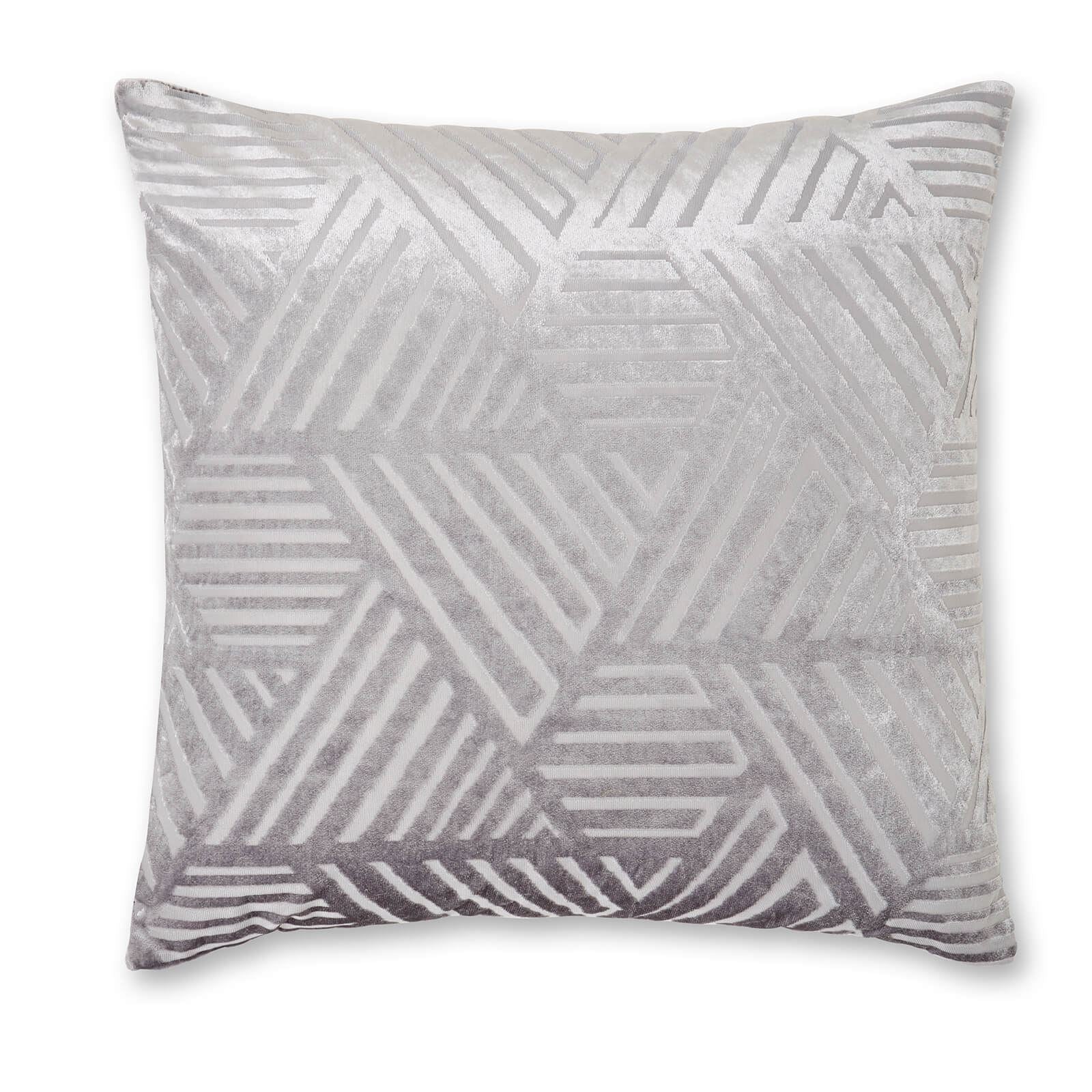 Geo Cut Silver Filled Cushion