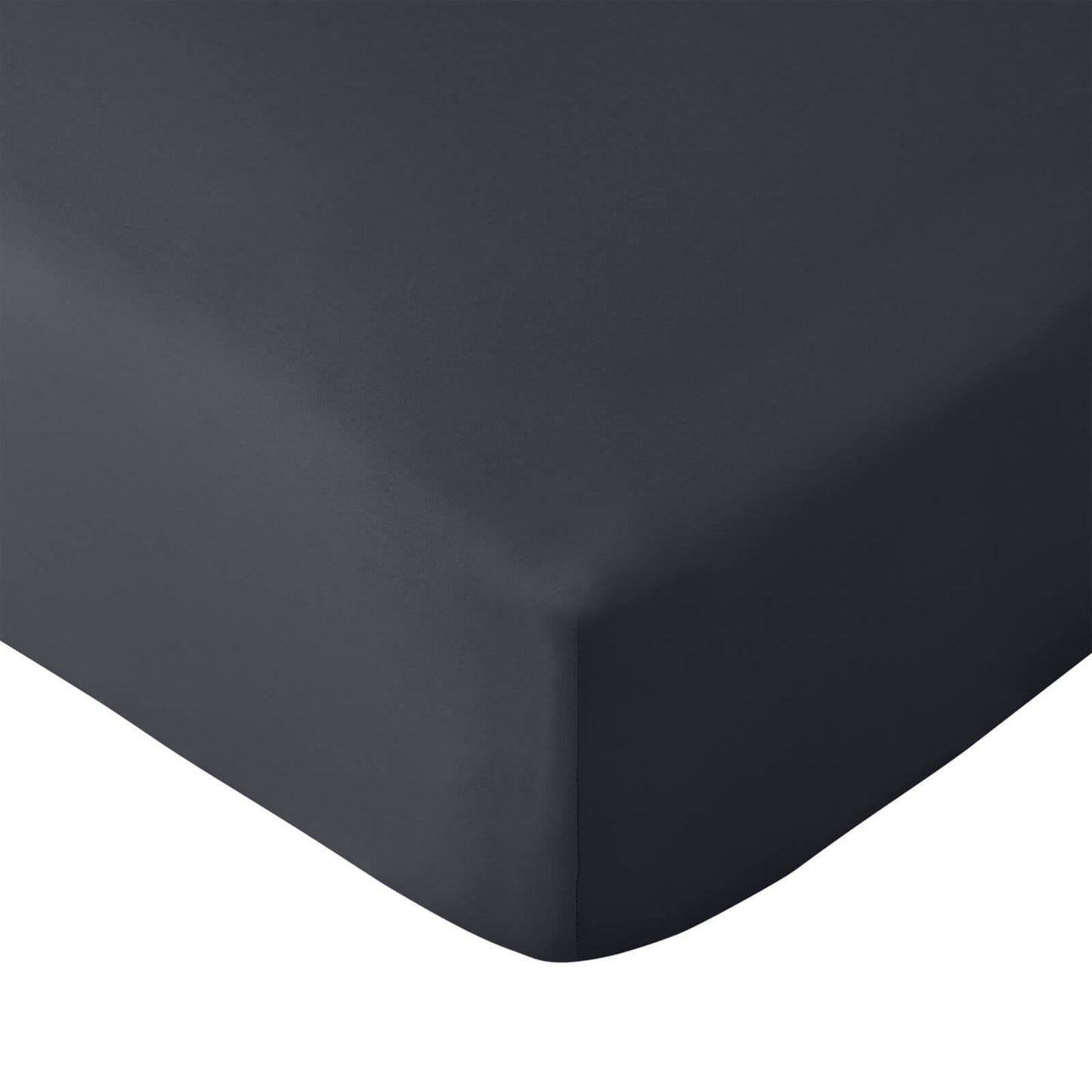 Catherine Lansfield Non-Iron Bed Linen Fitted Sheet Black