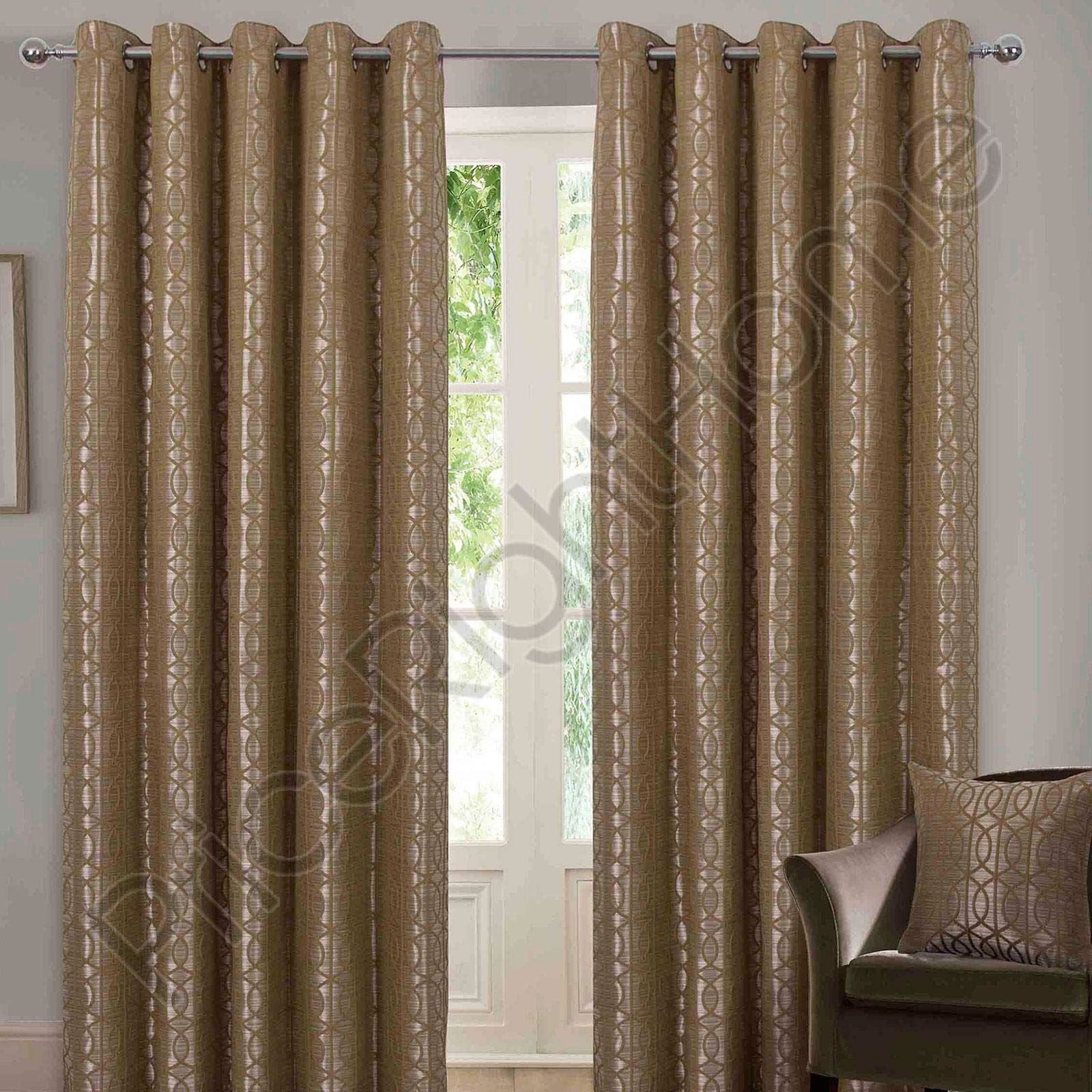 Tuscany Ochre Eyelet Curtains