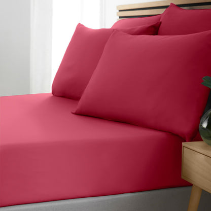 So Soft Easy Iron Hot Pink Fitted Sheet