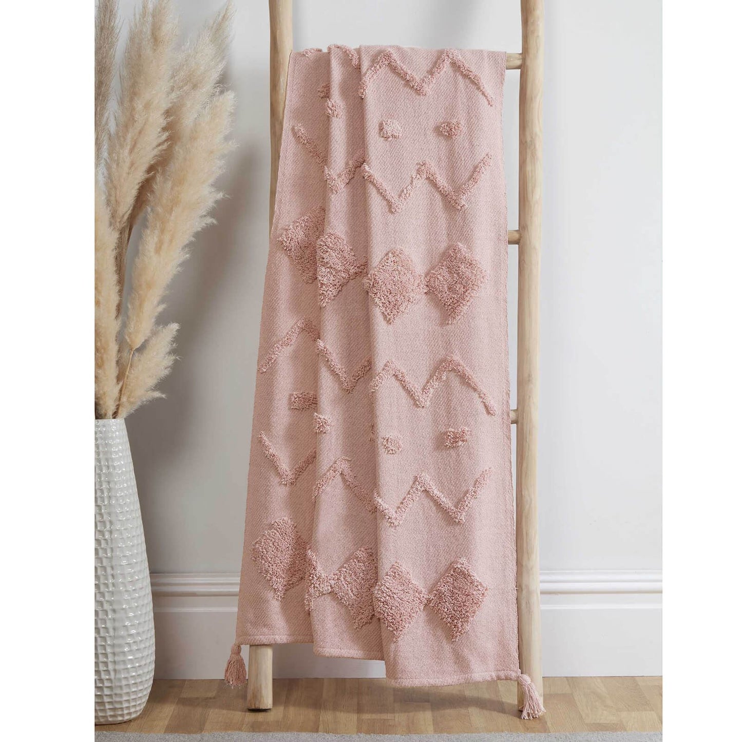 Juniper Tufted Blush Throw