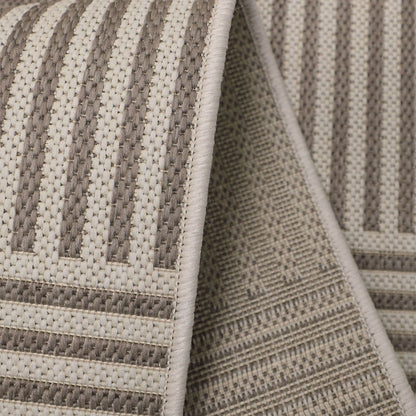 County Multi Stripe Natural Geo Rug