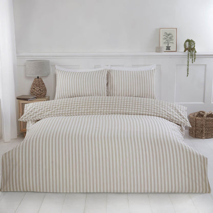 Gingham Check Natural Duvet Set