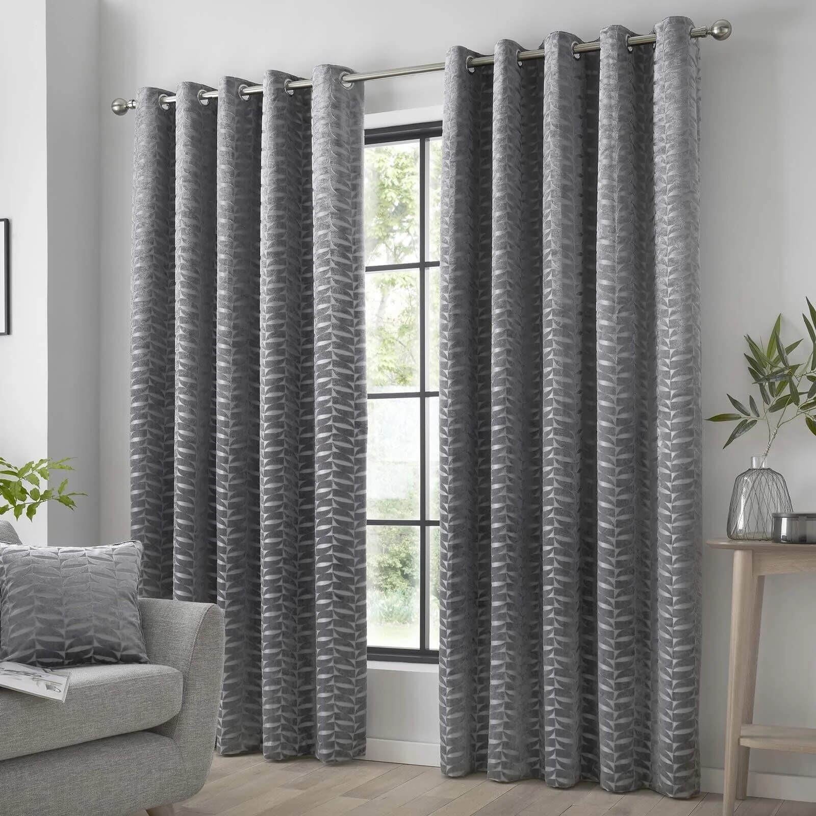 Kendal Charcoal Eyelet Curtains