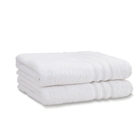 Zero Twist White Bath Sheet Pair