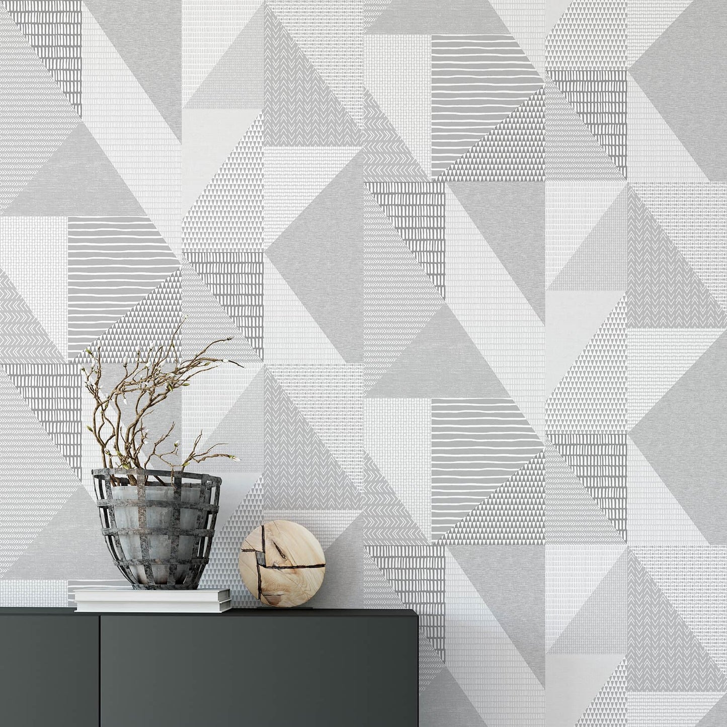 Larsson Geo Grey Wallpaper