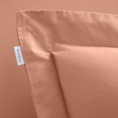 200 Thread Count Cotton Percale Clay Pillow case Pair with envelope closure