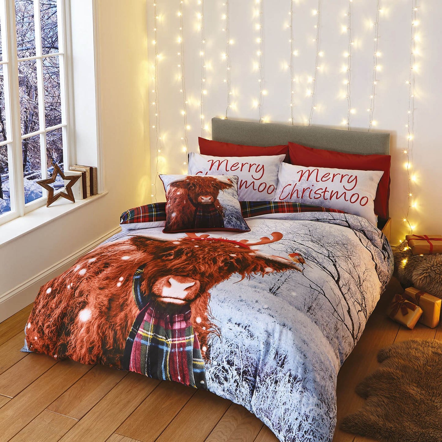 Christmas Merry Christmoo Multi Duvet Set