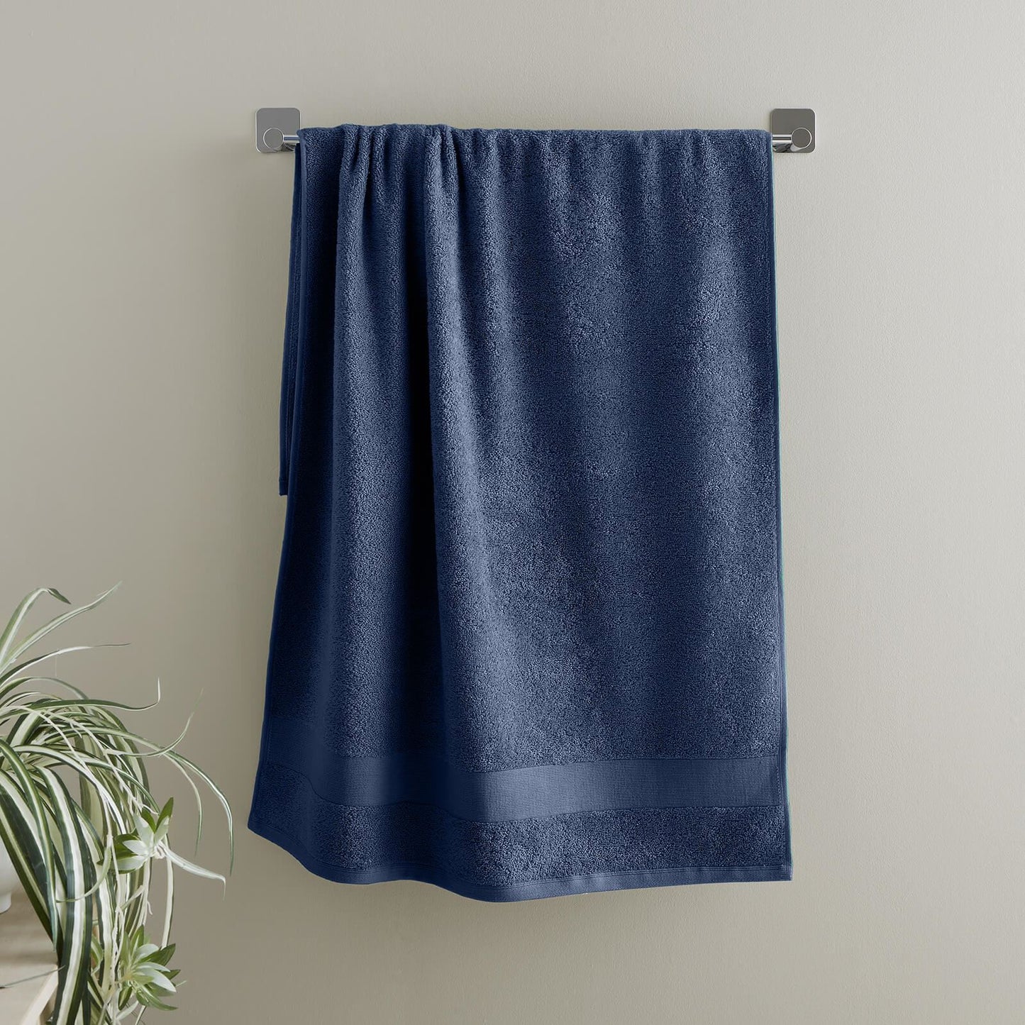 Anti-Bacterial Navy Blue Bath Towel