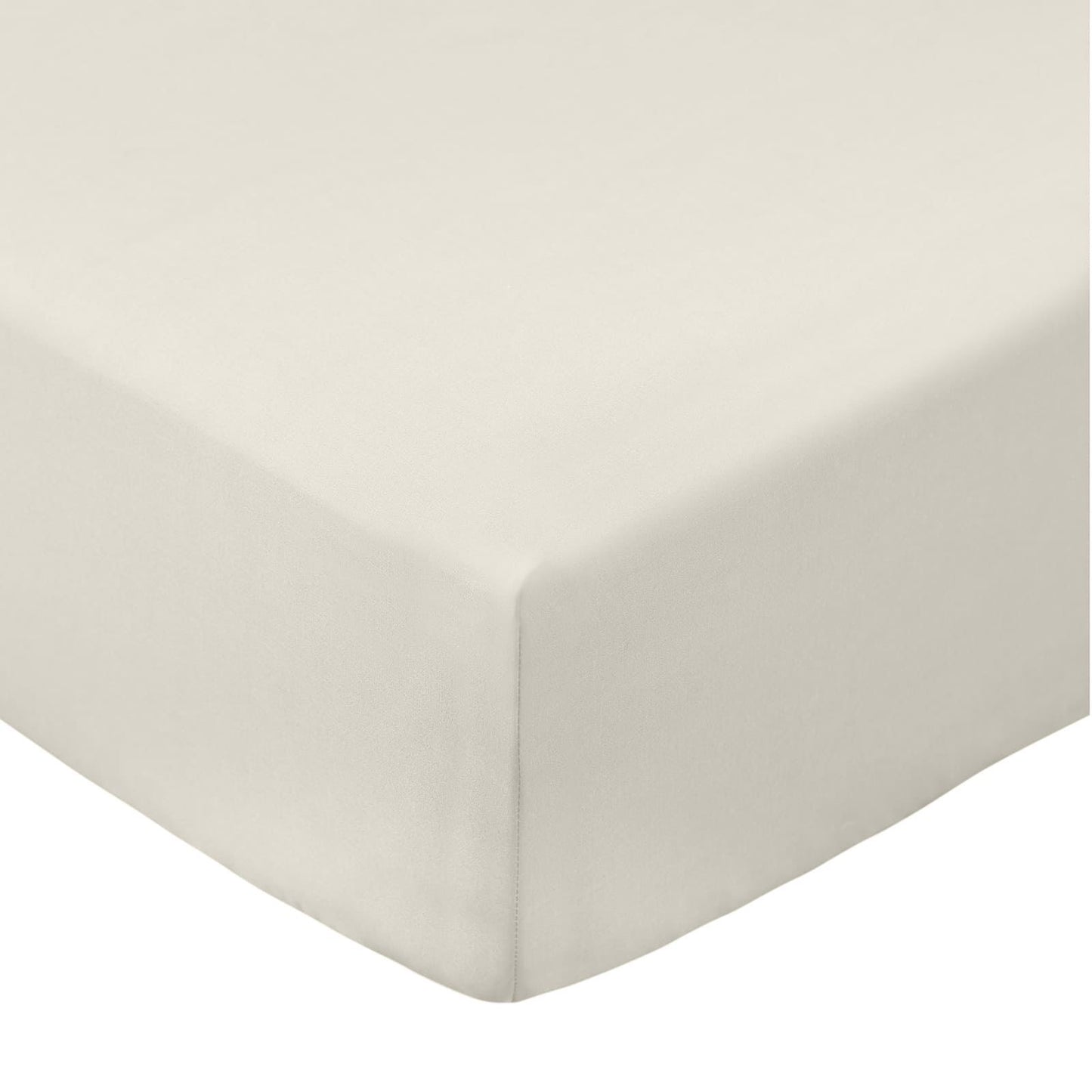 200TC Cotton Percale Natural Fitted Sheet