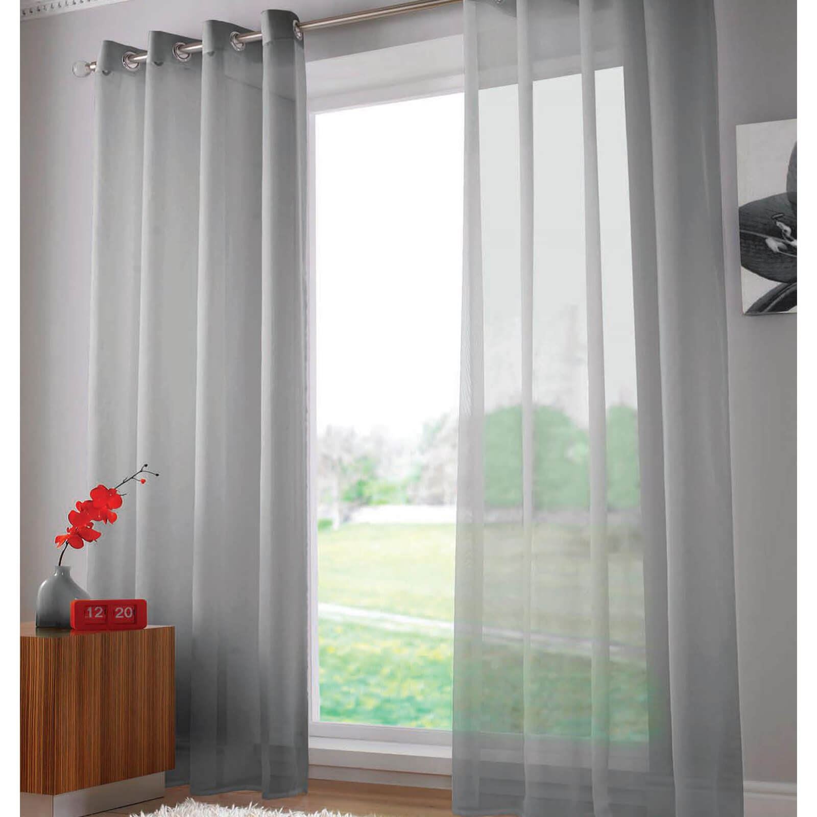 Plain Ring Top Silver Panel – Home Linen Store