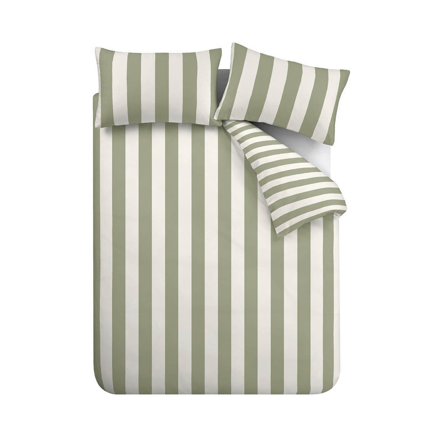 Cove Stripe Green Duvet Cover Set