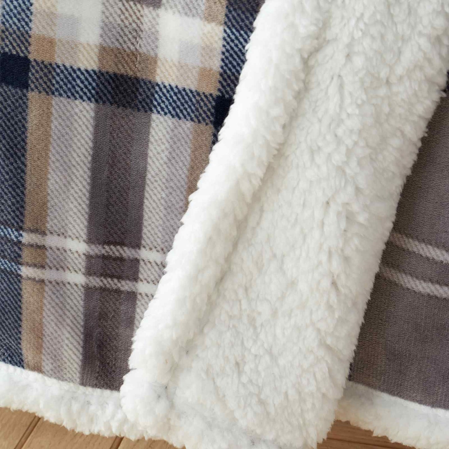 Kelso Check Charcoal Grey Blanket Throw