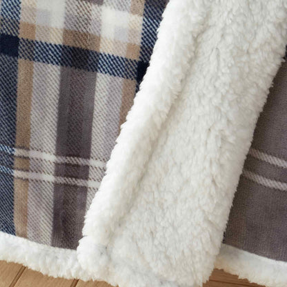 Kelso Check Charcoal Grey Blanket Throw
