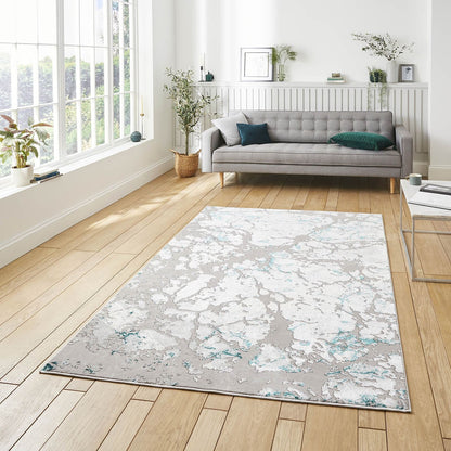 Apollo 2677 Grey/Green Modern Rug