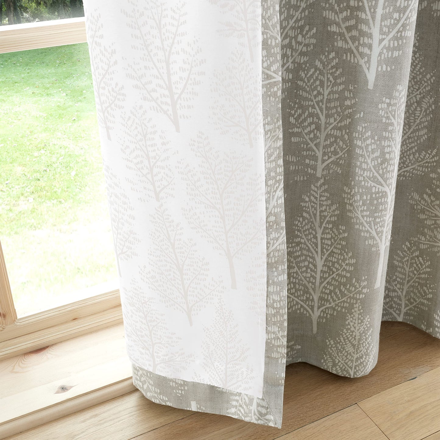 Alder Trees Natural Eyelet Curtains