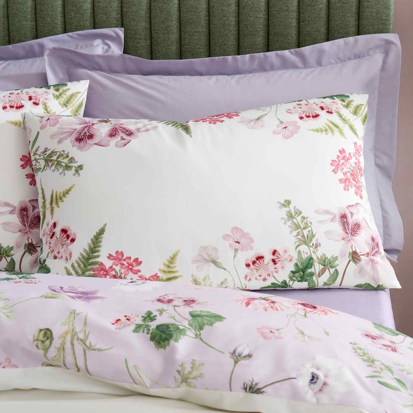 Serenity Garden Lilac Duvet Cover Set