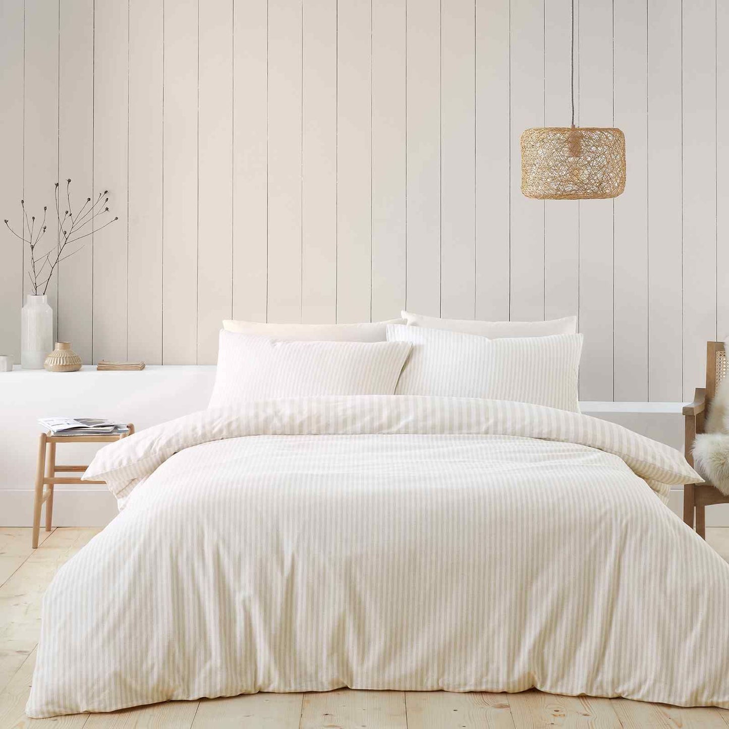 Stripe Natural Duvet Set