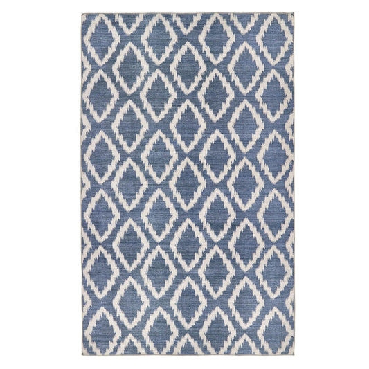 Washable Como Blue Modern Rugs