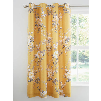 Canterbury Blackout Ochre Eyelet Curtains