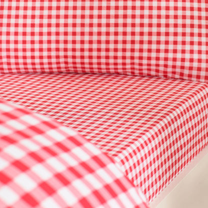 Catherine Lansfield Bamford Gingham Check Red Fitted Sheet