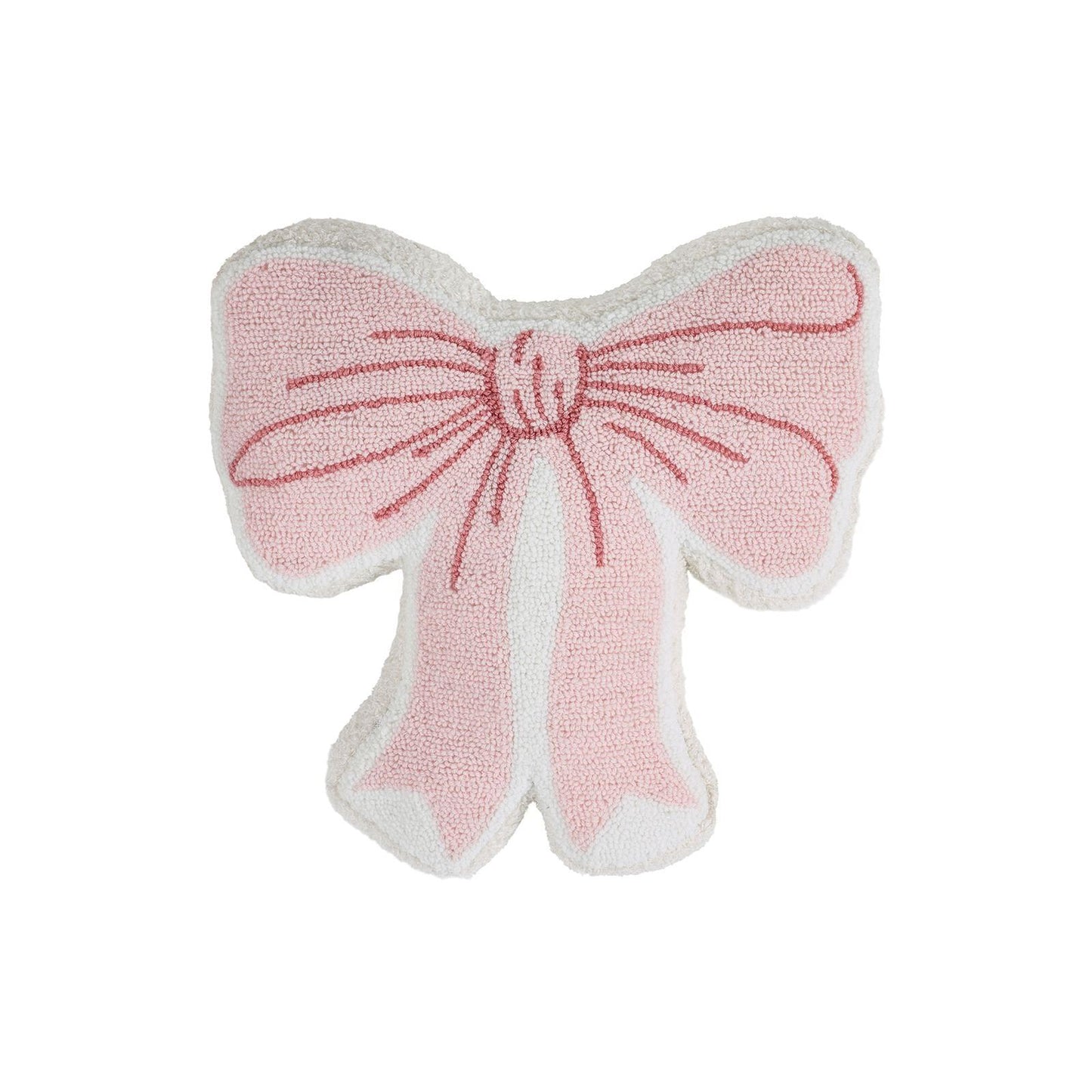 Catherine Lansfield Bow Pink 3D Shaped Cushion - 45x43cm