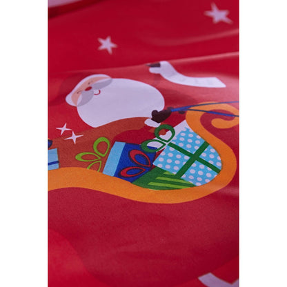 Santa's Christmas Presents Red Duvet Cover Set