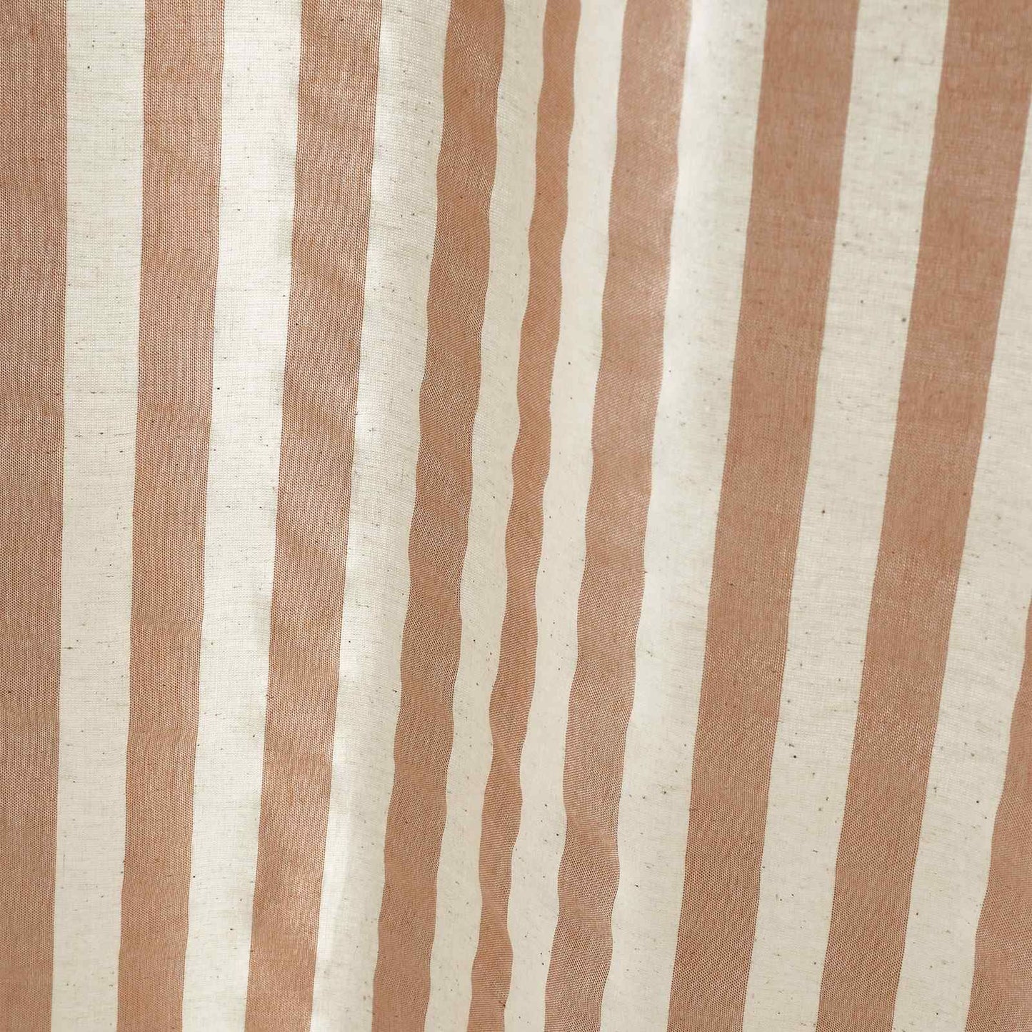 Zanzibar Yarn Dyed Stripe Clay Curtain Panel