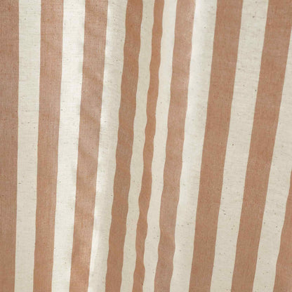 Zanzibar Yarn Dyed Stripe Clay Curtain Panel