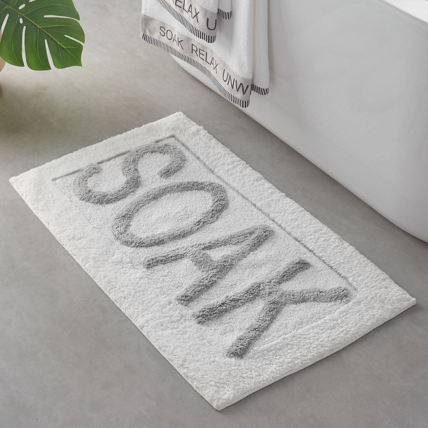 Catherine Lansfield Soak White  - Bath Mat