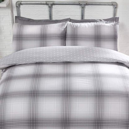 Oakland Check Denim Duvet Set