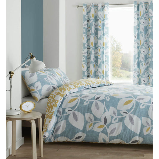 Inga Leaf Teal Duvet Set