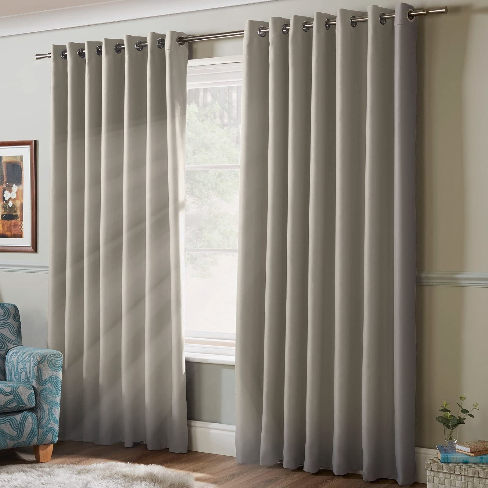 Blackout Grey Eyelet Curtains