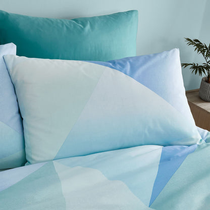 Ombre Larsson Geo Green Blue Duvet Cover Set