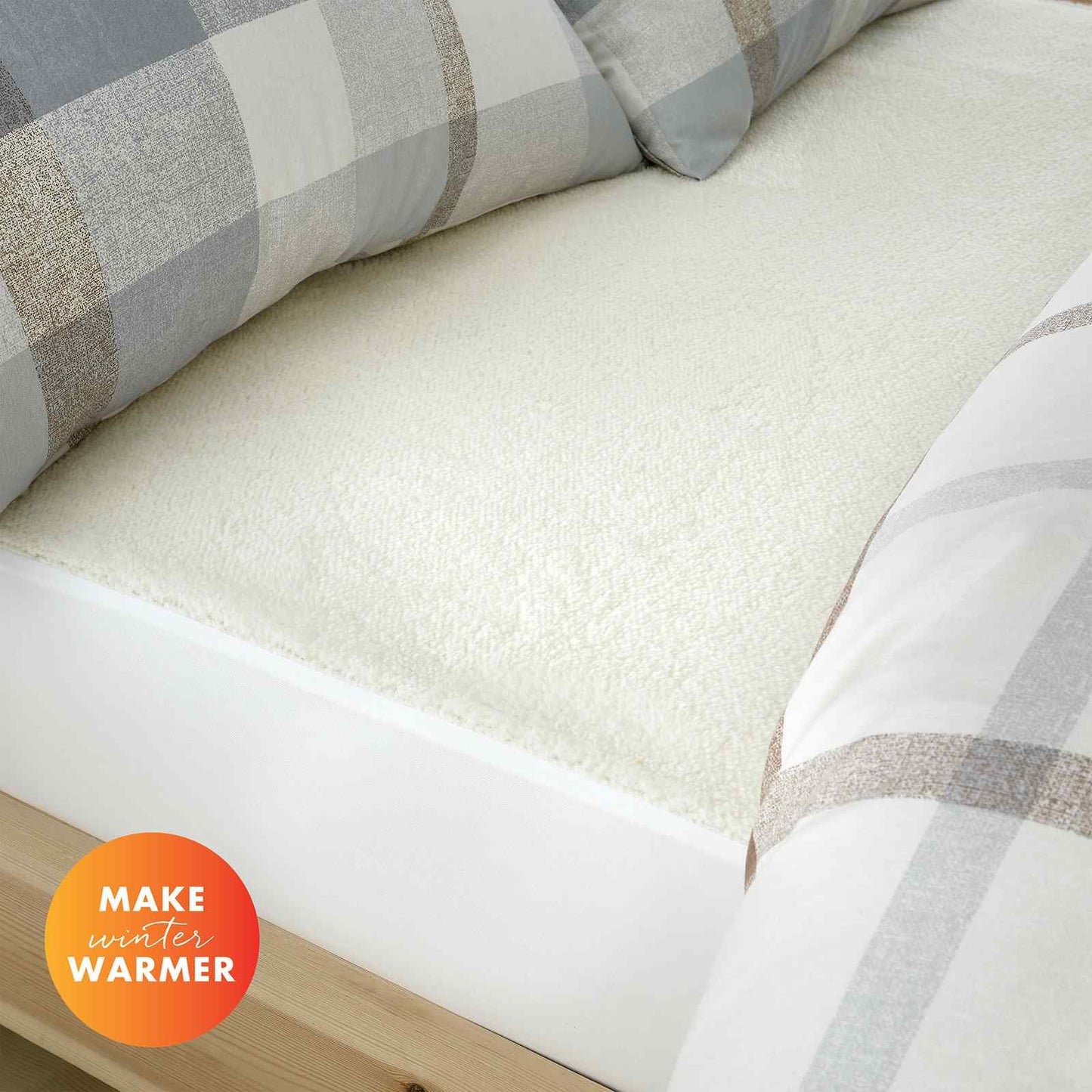 Thermal Fleece Fitted Underblanket ï¿½ Cream Under BlanketFitted Sheet