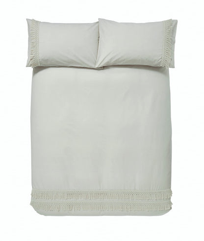 Izmir Tassel Stone Natural Duvet Set